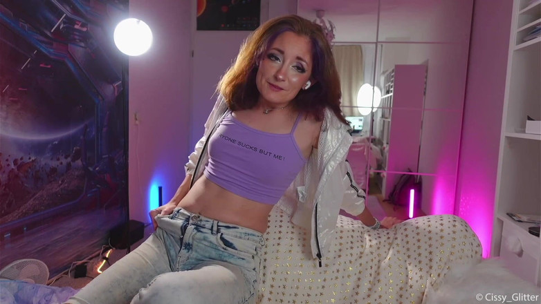 Cissy Glitter: 오르가즘을 조절하는 Lovense 롤플레잉