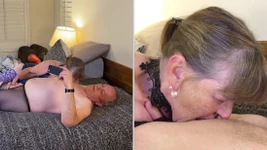 Een fantastische oma pikzuigend en mannelijk tepelzuigen avontuur
