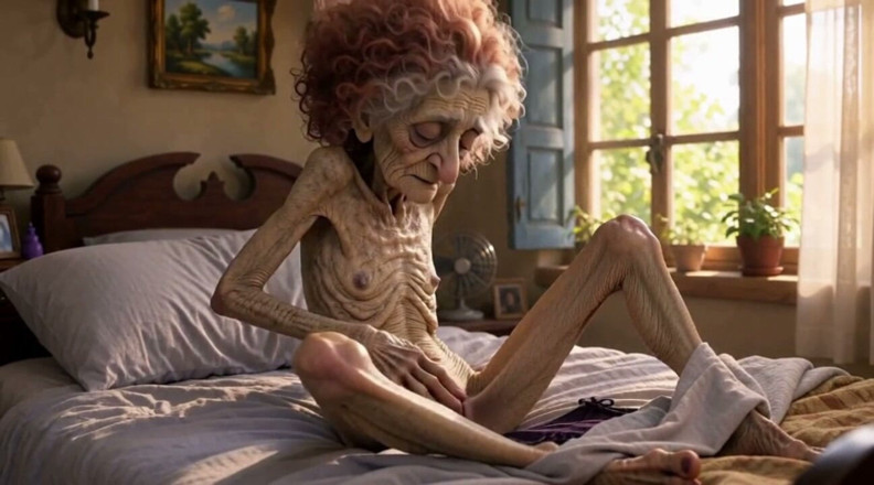 YOUR BEST FANTASY: Very Old Widow Masturbates Her Wrinkled Pussy Alone and Craves...