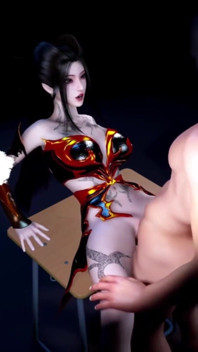 La bella guerriera fa un sesso a tre- animazione 3d v568