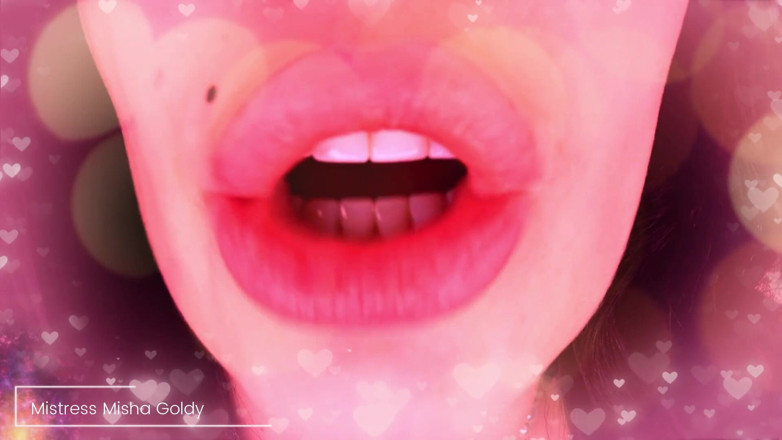 Goddess Misha Goldy: Adora le mie labbra cristalline! JOI