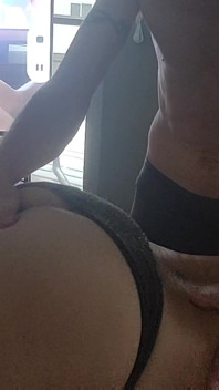 Unedited holiday massage and camera play by the fire