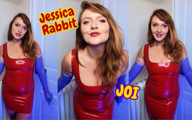 Shannon Huxley: Jessica rabbit joi: rayuan gerah dengan lateks merah