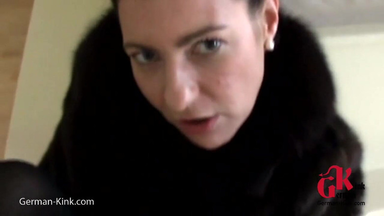 German Kink: Sexy brunette shows her handjob skills in POV