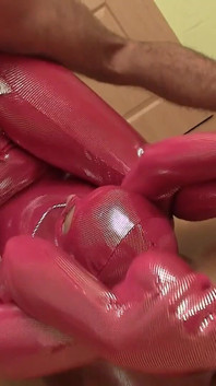 A slut dressed in latex loves getting fucked by her boyfriend's hard cock