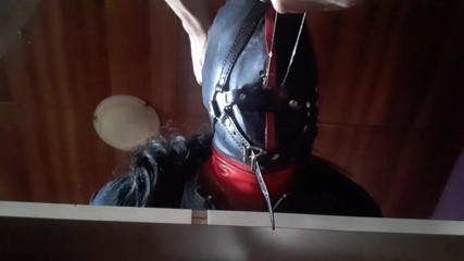 LauraOnHeels: 17 minutes of hogtied extreme blowjob and deepthroat with massive...