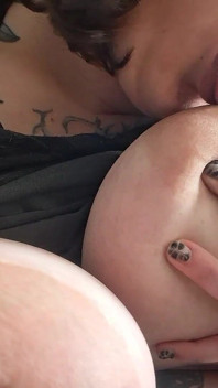 Sucking My Own Nipples - Large Areolas & Saggy Tits Combo