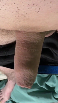 Rubbing My Uncut Cock