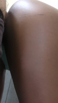 Ébano buceta pingando porra depois de quatro