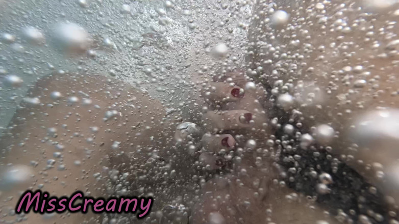 Miss Creamy: Public Pool Stepsister Dick Flash Risky Handjob Crowd Watching Cumshot 4K