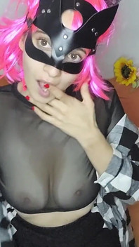 My Natural, Big Tits Are Throbbing! Pussy Mask on, I'm Pleasuring Myself