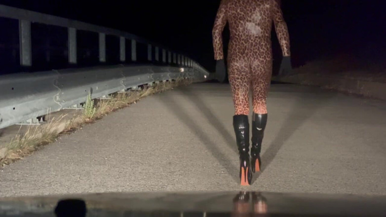 PervyLara: Leopardí kombinéze