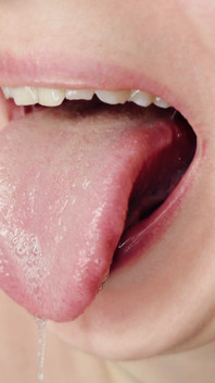 Saliva spit fetish