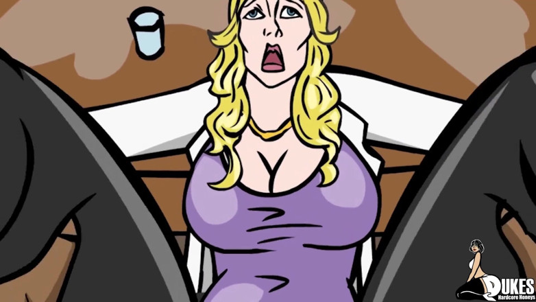 Dukes Hardcore Honeys: German milf gangbanged in a bar by black cock