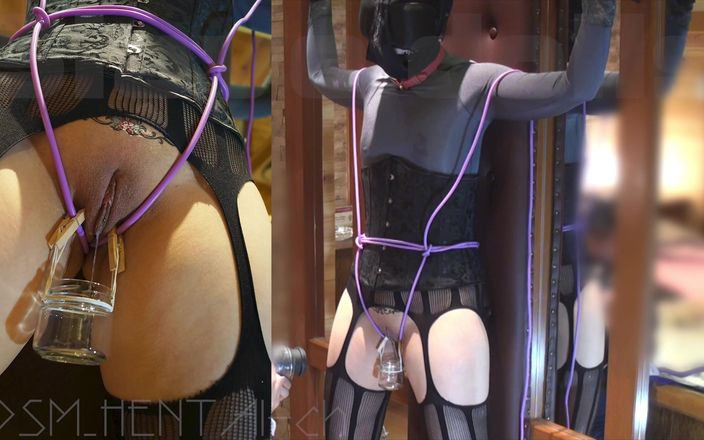 BDSM hentai-ch: Shibari, entraînement au bondage. Collection Love jus, ventouse du clitoris,...