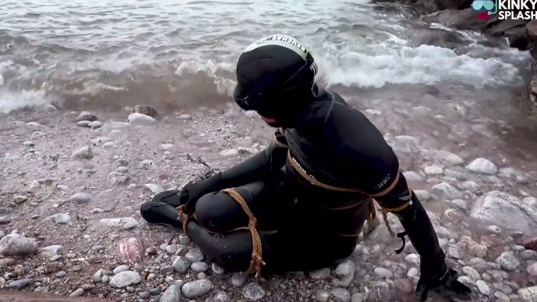 UKCuteGirl Lucy Lauren: Begging to Be Tied up in 8mm Beuchat - Wetsuit Girl Struggles...