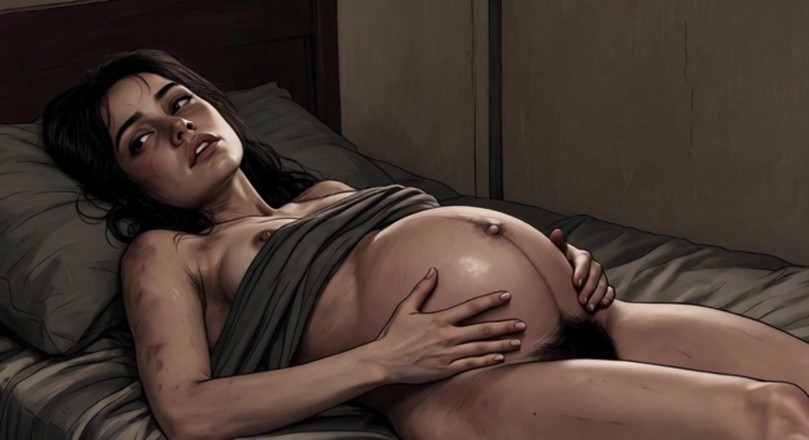 YOUR BEST FANTASY: Huge 9 Month Pregnant Belly - Rubbing My Dripping Hairy Bush Until...