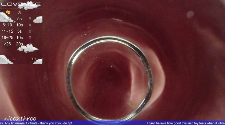 Nice2three2: Un Grasso Dildo Di Vetro Visto All'interno