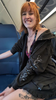 Pișare și ejaculare într-un tren aglomerat în timpul zilei