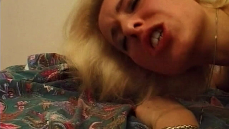 Bangora MILFs: Horny Blonde MILF Fingered Deep in Wet Hairy Pussy