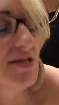 Blonde mature lady gets fucked