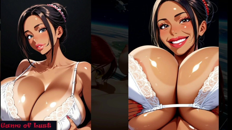 Game of Lust 3D: Gadis india dengan toket besar menggoda dan menggosok kartun toketnya