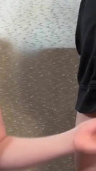 A Cute Giggeling MILF Gives His Tiny Dick a Quick Handjob