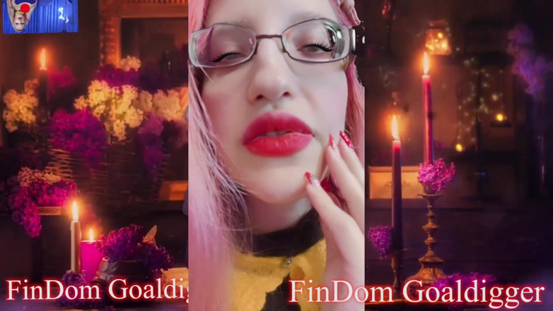 FinDom Goaldigger: बड़े लाल होठों के लिए गुपचुप परिवर्तन को रगड़ना