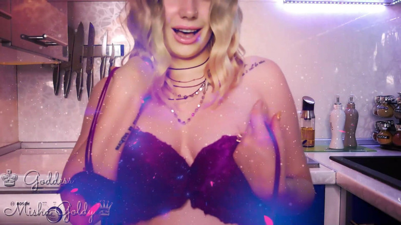 Goddess Misha Goldy: Hipnotizante foda mental financeira! Meus peitões vão te foder!