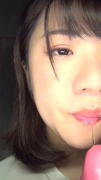 Riko Kanade Lets Thick Snot Kape na její rty ... Pak s ním pohladí robertek, pomalý a špinavý - hák, vlasy a čistý sliz