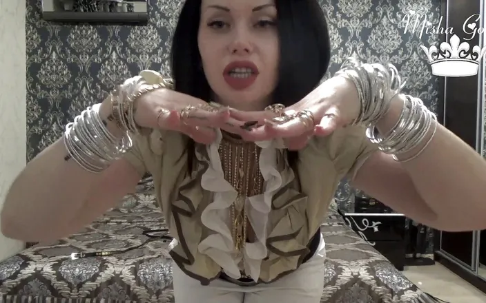 Goddess Misha Goldy: Striptease &amp; jewelry fetish!
