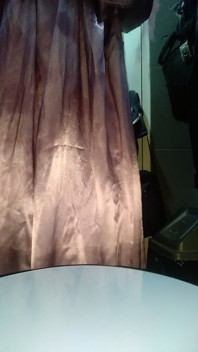 Masturbating Wearing Cute and Gorgeous Satin Longdress