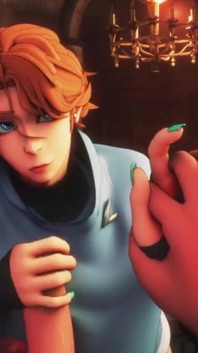 Sypha Belnades Gives You a Handjob While Holding Your Hand
