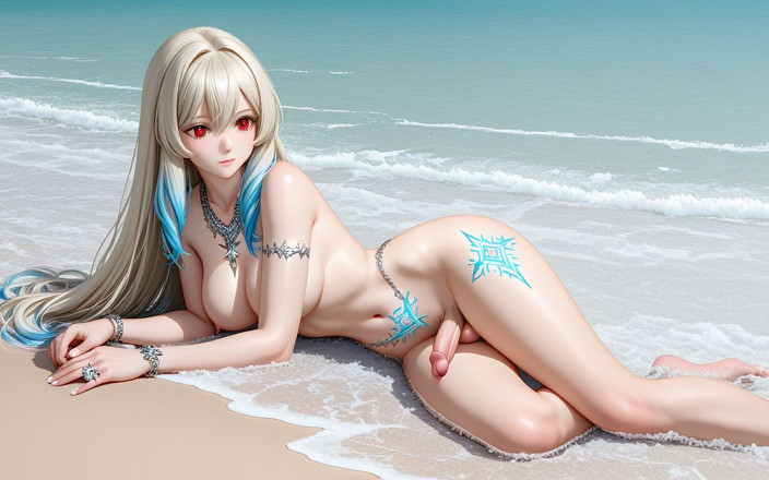 TransMuse: เลียช้าๆ ที่ชายหาดเขตร้อน - Futa และสาวสวย