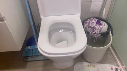 Your fantasy studio: Morning pee in toilet -Day 1 and 2