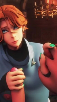 Sypha Belnades Gives You a Handjob While Holding Your Hand