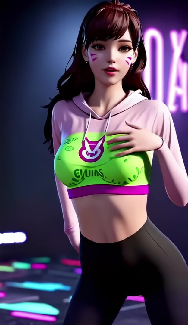 3D-Hentai Games: Tarian api api D.va (2ne1 - api)