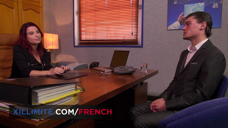 French girls at work: Busty French milf Julie Valmont anal sex