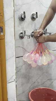 After Holi Festival Cleaning Color and Cum of Bhabhi