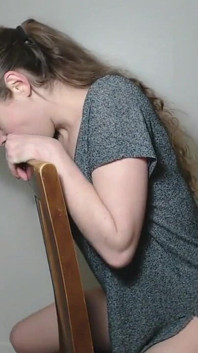 Huge BBC Dildo Chair Riding