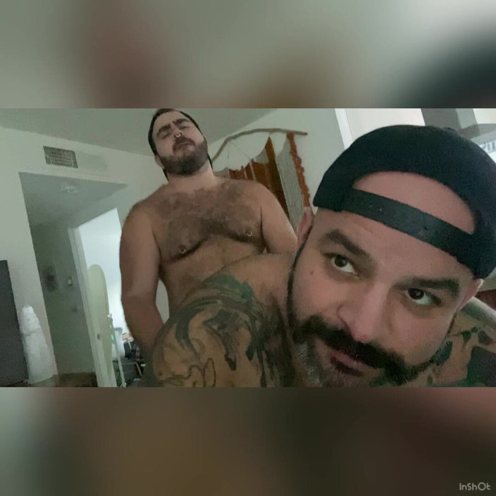 ScruffyStocky: Owłosiony niedźwiedź wraki Gruby wytatuowany cub oklep piesek