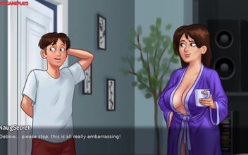 MILF Landlady Caught Him Jerking off to Her Panties MILF Caught Him Sniffing Her Panties – Summertime Saga 07