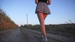 Teasecombo 4K: Nakukování na sexy asijskou dívku ukazující kalhotky pod sukní fantasy