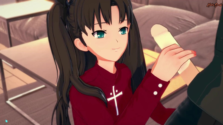 Hentai Smash: 소파에서 자지를 타기 전에 69를 하는 Tohsaka Rin - Fate/stay 밤 헨타이