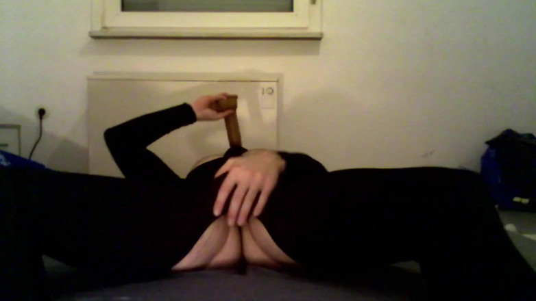 Nylon crossdresser Fiona: Moje dildo ošukané a nadržené se udělalo ...........?