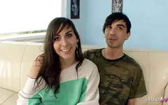 Real Teen Couple 18 Pickup and Seduce to First Anal Sex for Her at Casting