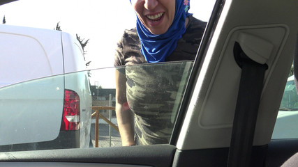 Souzan Halabi: Algerian Prostitute with a Client in Her Car in a...