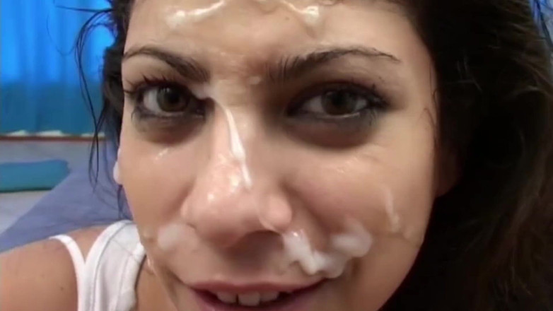 6-movies: Latina beauty blows and fucks two guys