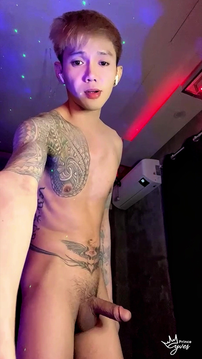 Prince-Yves: Asian Inked Boy Teasing and Jerking off