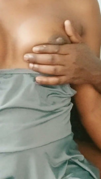 Home Alone with Stepsis Played with Her Tits and Ebony Pussy